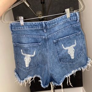 Show Me Your MuMu High Waist Blue Jean Denim Short